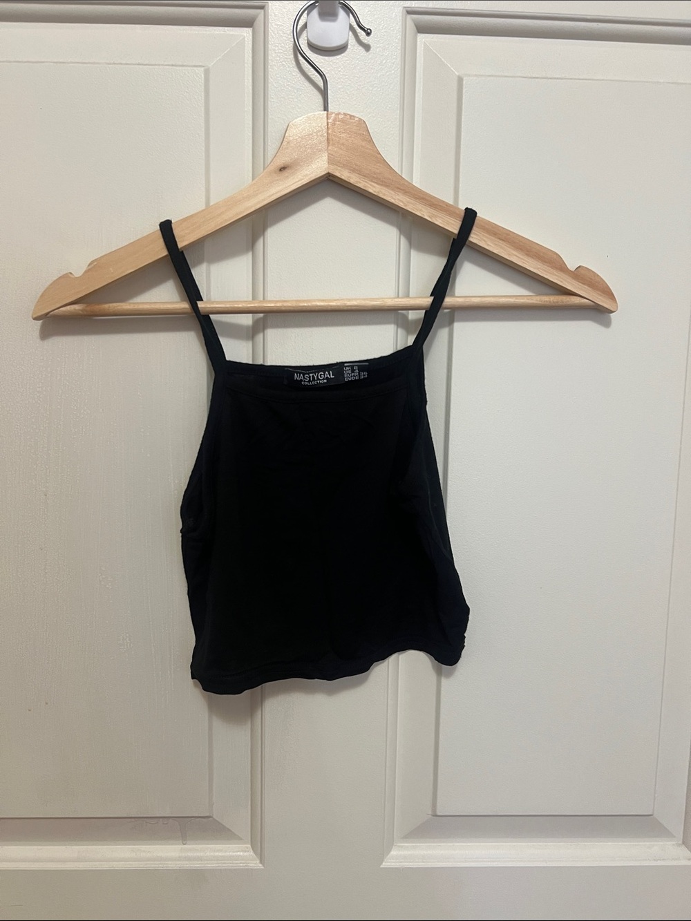 Nasty Gal Black Cropped Spaghetti-Strap Cami